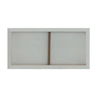 Summer Wintery Snow Tree Canvas Art with Wood Grain Frame, 15x30 in
