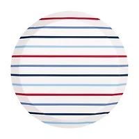 Patriotic 9 in Striped Paper Plate, 8 ct