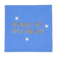 "Home of the Brave" Beverage Napkin, 16 ct