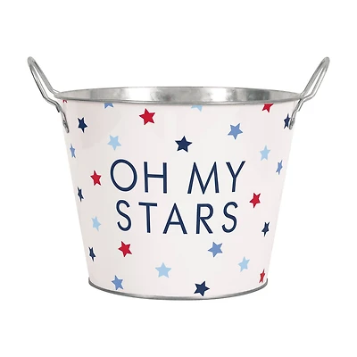 "Oh My Stars" Metal Patriotic Drink Bucket