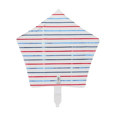 Patriotic Striped Foil Star Balloon, 18 in
