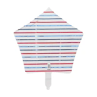 Patriotic Striped Foil Star Balloon, 18 in