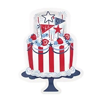 Patriotic Cake-Shaped Party Plate, 9.25 in, 8 ct