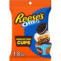 REESE'S OREO® Miniatures Milk Chocolate and White Creme Peanut Butter Cups, Candy Bag, 1.8 oz