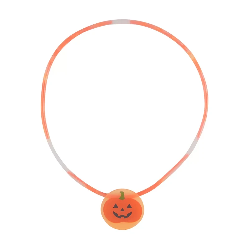 Halloween Pumpkin Glows in the Dark Party Favor Necklace
