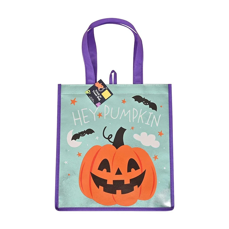 Halloween 'Hey Pumpkin' Printed Reflective Trick or Treat Bag