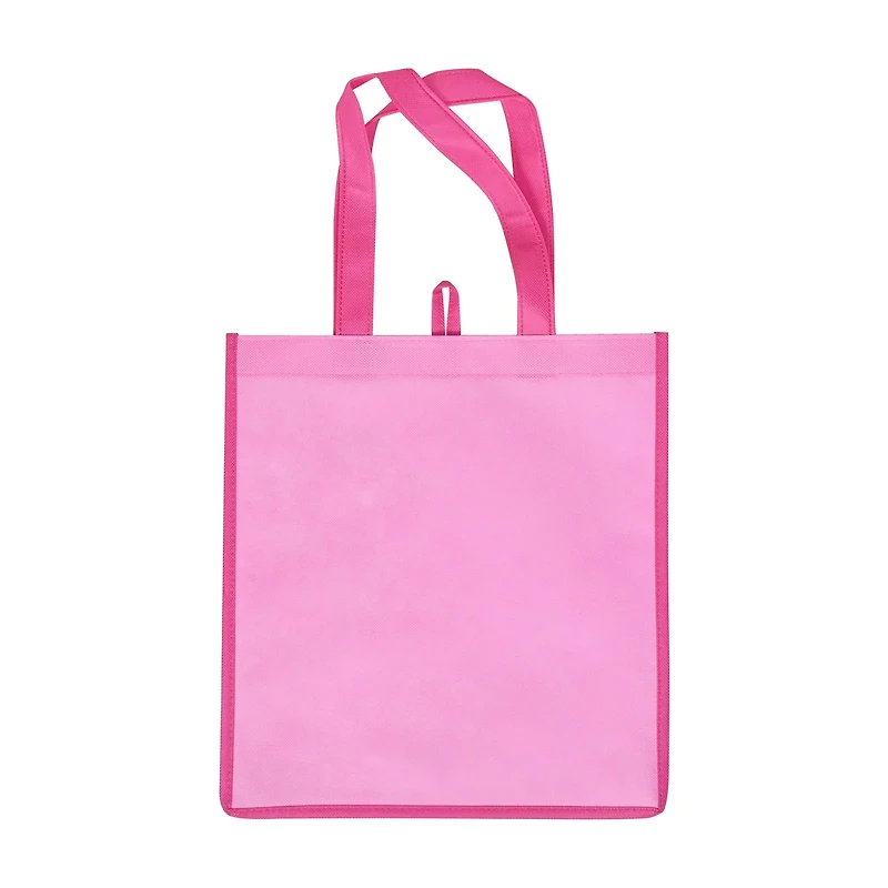 Halloween Pink Ghost Print Reflective Trick or Treat Bag, 13x12 in