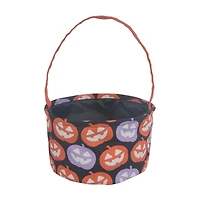 Halloween Fabric Pumpkin Printed Treat Basket