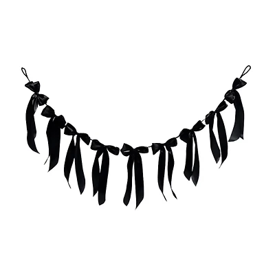 Halloween Black Bow Garland