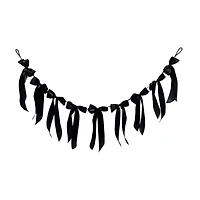 Halloween Black Bow Garland