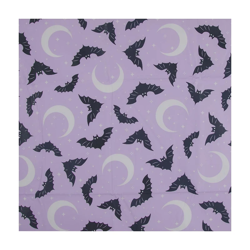 Halloween Glow in the Dark PEVA Bat Printed Tablecloth, 52x70 in