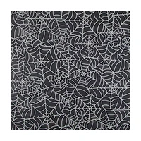 Halloween Glow in the Dark PEVA Spider Web Printed Tablecloth, 52x70 in