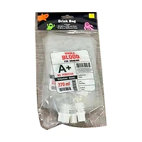 Halloween Plastic Blood Bag Drink Pouch, 4 ct