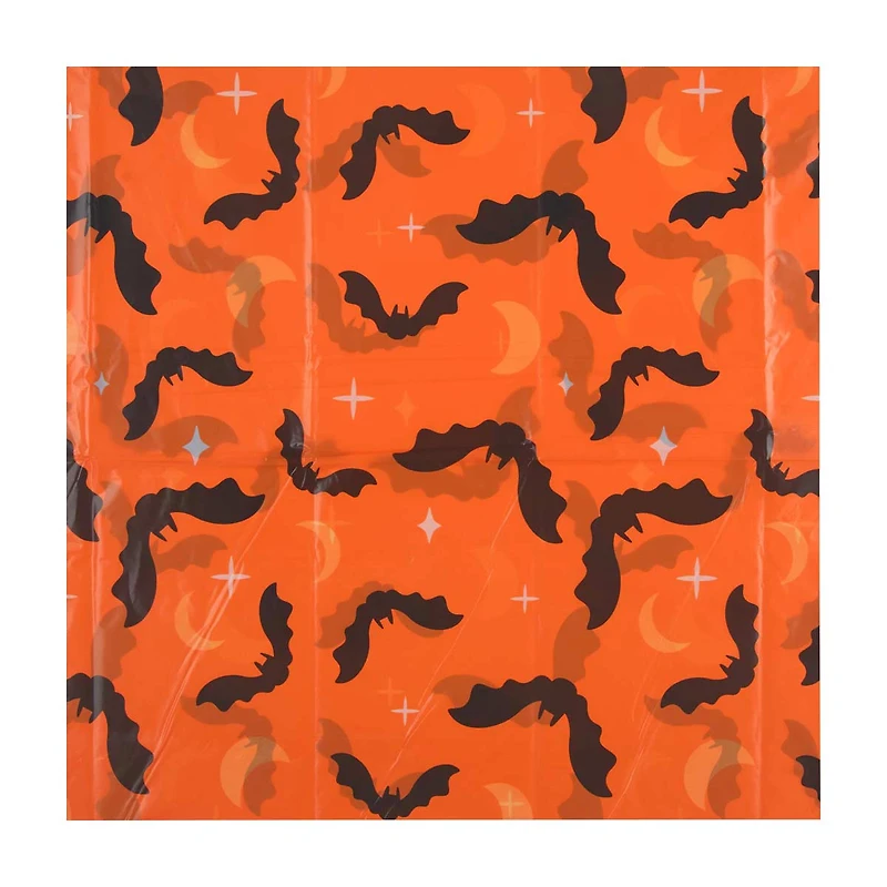 Halloween Bat Print PEVA Tablecloth, 52x72 in