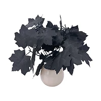 Halloween Premade Black Leaf and Spider Arrangement