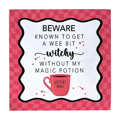 Halloween Pink Witchy Boxtop Decor