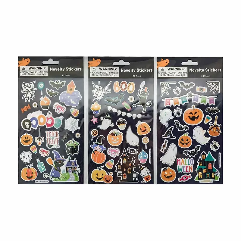 Halloween Novelty Stickers, Assorted, 24 ct