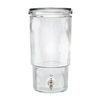 Capri Ribbed Glass Cold Beverage Dispenser, 1.8 g