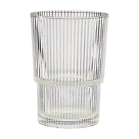 Capri Ribbed Clear Hiball Glass