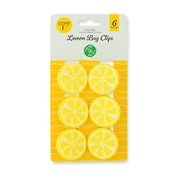 Core Kitchen Lemon Slice Bag Clips, Set of 6