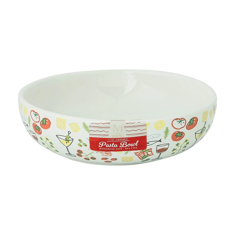 Medici Ceramic Pasta Bowl, 7.75 in