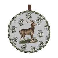 Holly Williams Fall Deer Print Round Pot Holder