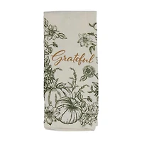 Holly Williams Fall Pumpkin Print Kitchen Towel, 15x25 in