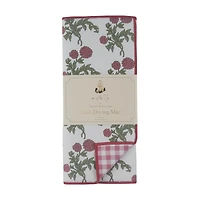 Holly Williams Red Floral Drying Mat, 15 in x 20 in