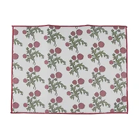 Holly Williams Red Floral Drying Mat, 15 in x 20 in