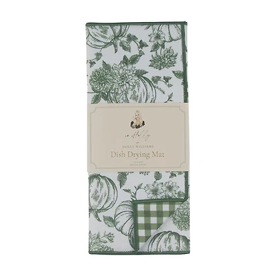 Holly Williams Green Harvest Print Drying Mat, 15 in x 20 in