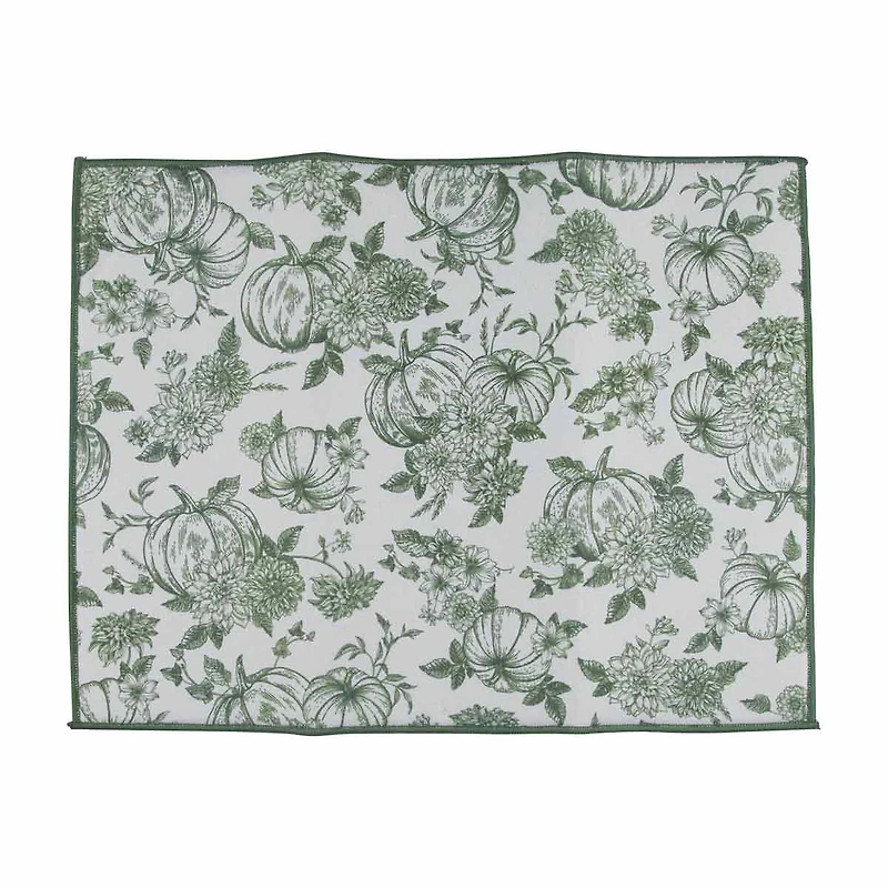 Holly Williams Green Harvest Print Drying Mat, 15 in x 20 in