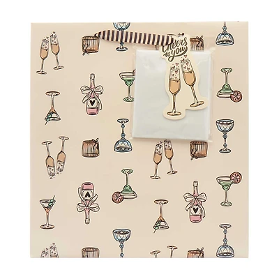 Cheers to You Gift Bag Set, Extra Large