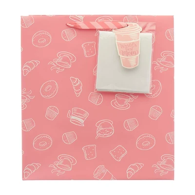 'World Best Mom' Mother's Day Breakfast-Print Gift Bag Set, Extra Large