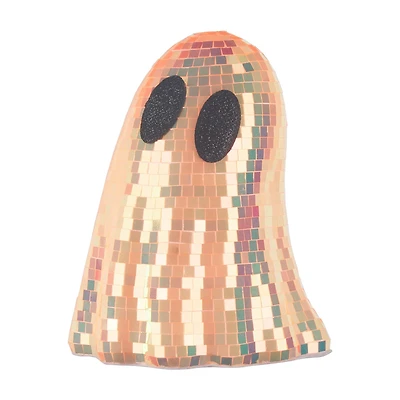 Halloween Orange Mirror Ghost Shaped Décor
