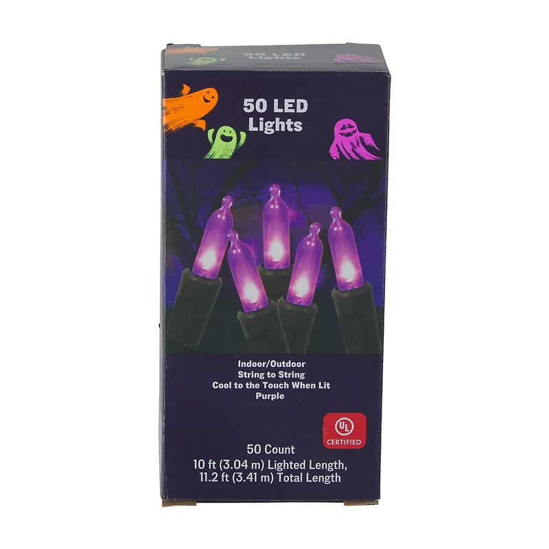 Halloween Purple Indoor/Outdoor String Lights, 10 ft