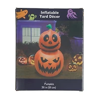 Halloween Blow Up Pumpkin Shaped Inflatable Yard Décor, 36 in