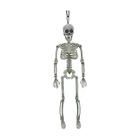 Halloween White Plastic Foldable Skeleton, 15.5 in