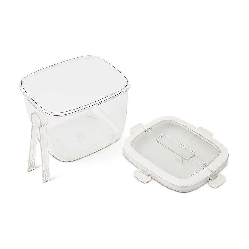 BKLYN Summer Clear and White Ice Bucket To Go, 126 fl oz