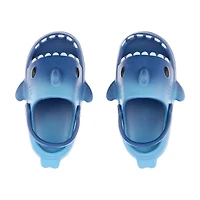 Summer Unisex Blue Shark Slide, Medium