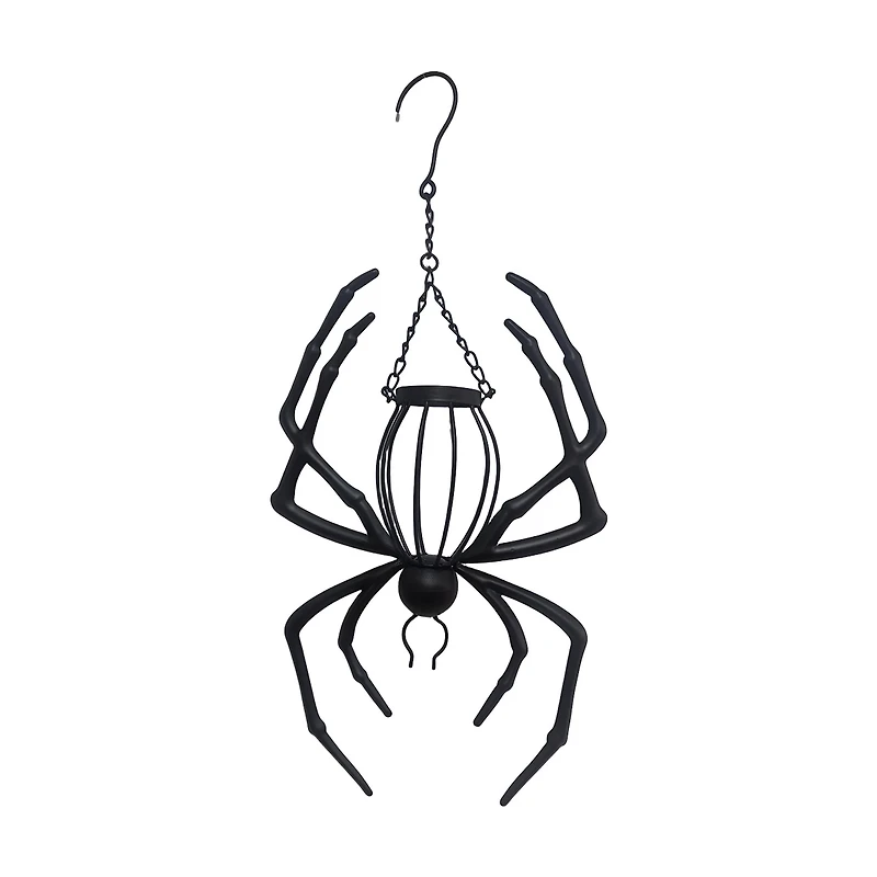 Black Metal Hanging Spider, 24 in