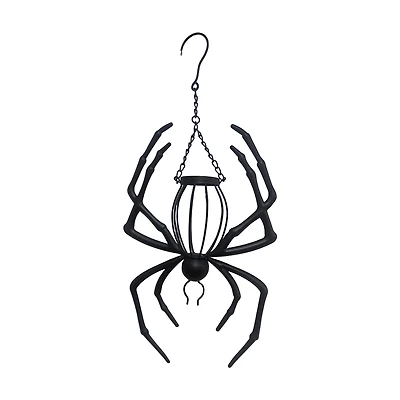 Black Metal Hanging Spider, 24 in