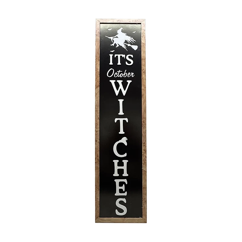 It's October Witches Leaning Porch Sign, 48x12 in