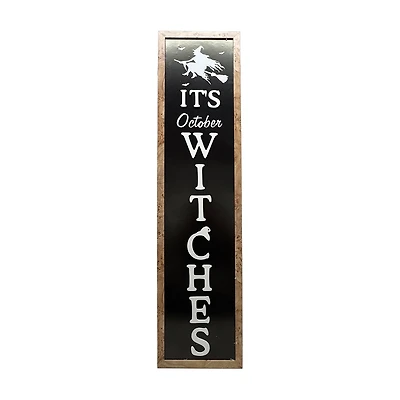 It's October Witches Leaning Porch Sign, 48x12 in