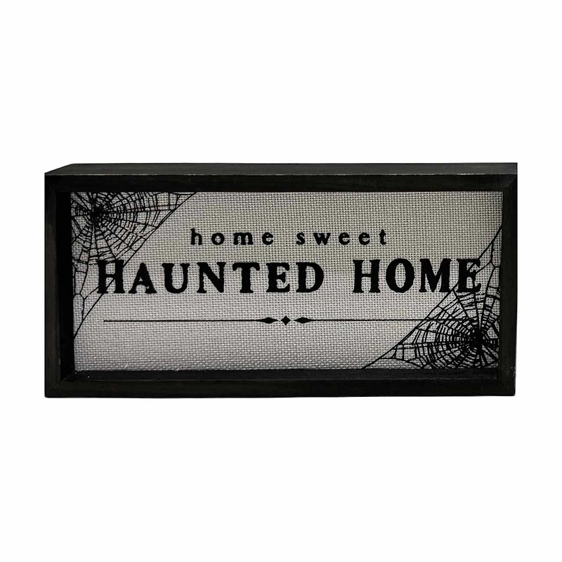 "Home Sweet Haunted Home" Linen Box Top Decor