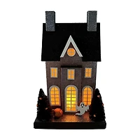 Glittery Haunted House Tabletop Decor