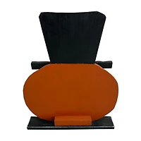 Wooden Jack-O'-Lantern with Top Hat Decor