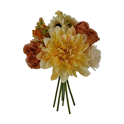 Harvest Multi-Color Artificial Mixed Floral Bouquet, 11 in
