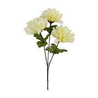 Fall Harvest Cream Artificial Mum Bush, 13 in