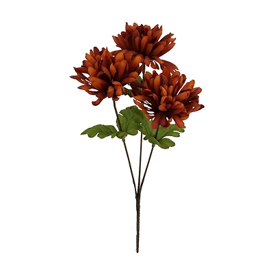 Fall Harvest Red Artificial Mum Bush, 13 in