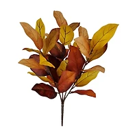 Fall Brown Artificial Magnolia Leaf Bush, 20 in